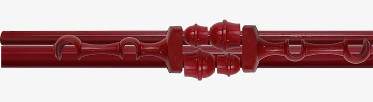 Kit Duplo Imperial 28/19mm Metal no acabamento Mogno